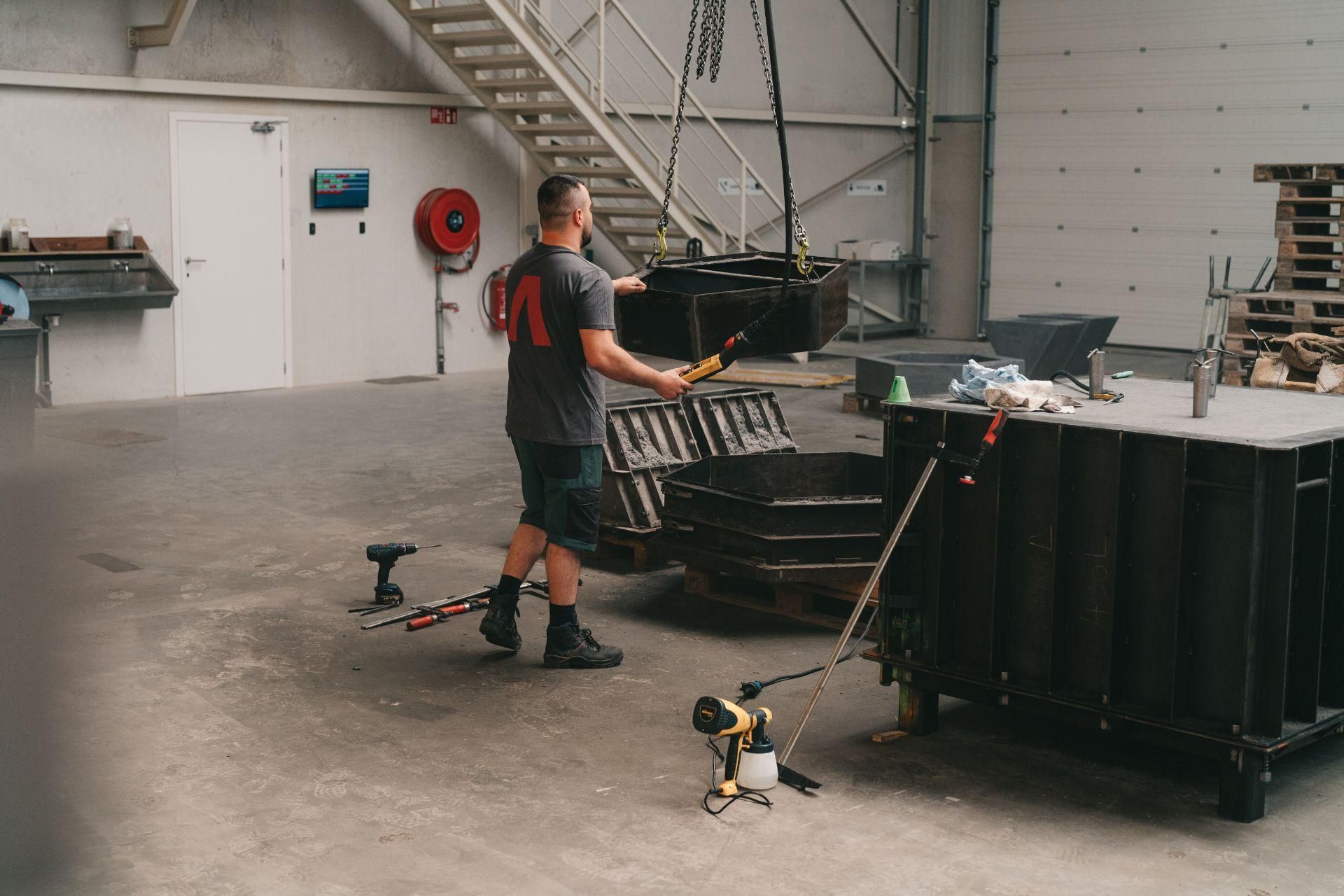 Modu-system, modulair straatmeubilair in beton.